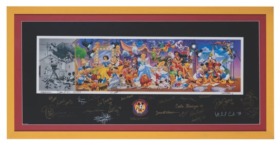 A Multi-Signed Disneyana Convention Public Day Print.