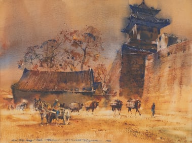 A Herb Ryman “On the Long Trail: Peking?? Painting.