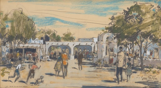 A Sam McKim Frontierland Concept Painting.