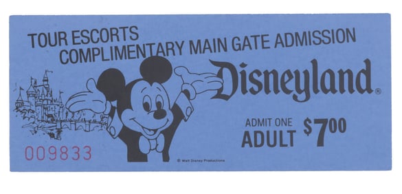 A Tour Escort Complimentary Main Gate Admission Ticket.