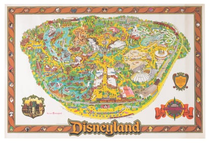 A Rolled 1983 Disneyland Souvenir Map