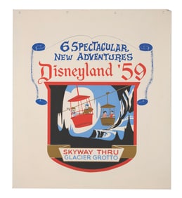 An Original "Disneyland '59" Skyway Lamppost Sign.