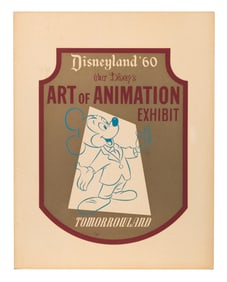 An Original Art of Animation Lamppost Sign.