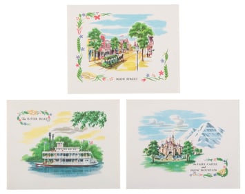 A Set of Pre-Opening Disneyland Notecards.