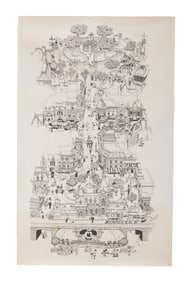 A Signed Main Street Lithograph by Ray Haller.