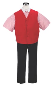 A Coca-Cola Refreshment Corner Cast Member Costume.