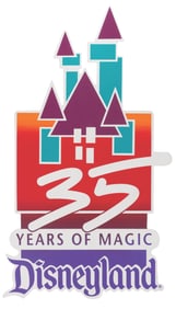 A Disneyland 35 Years of Magic Sign.