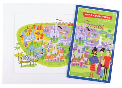 A Disneyland 50th Anniversary SHAG Print and Mailer.