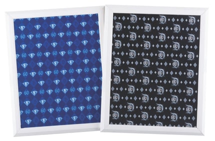 A Pair of Framed Disneyland 60th Anniversary Patterns.