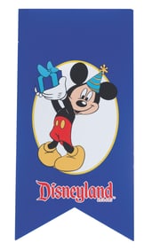 A Disneyland Resort Birthday Mickey Sign.