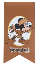 A Frontiersman Mickey Disneyland Resort Sign.