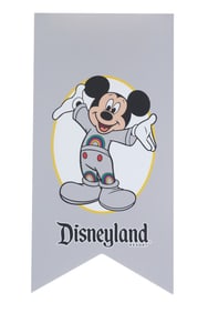 A Disneyland Resort Tomorrowland Mickey Sign.