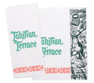 A Pair of Tahitian Terrace Menus.