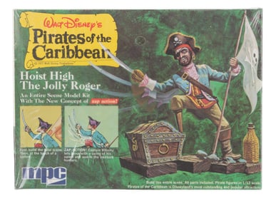 A Sealed Pirates of the Caribbean Jolly Roger Model Kit.
