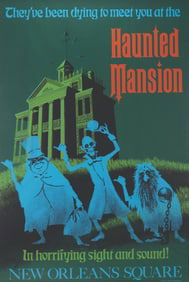 A Marc Davis Signed Haunted Mansion Attraction Poster.