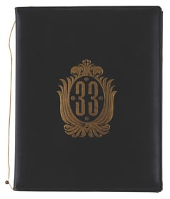 A Club 33 Dinner Menu.