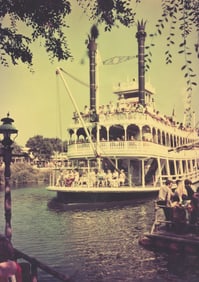 A Large Mark Twain Riverboat Photo Transparency.