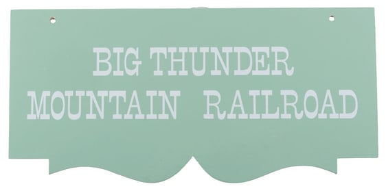 A Big Thunder Ranch Hanging Directional Sign.