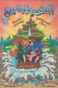 A Walt Disney World Splash Mountain Attraction Poster.