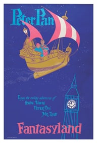 A Peter Pan's Flight Attraction Poster.