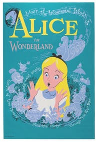 An Alice in Wonderland Attraction Poster.