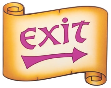 A Fantasyland Exit Sign.