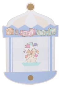 A Disneyland It’s A Small World Metal Sign.