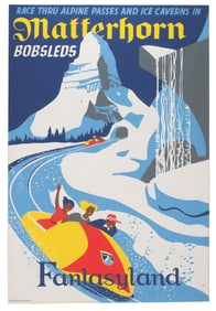 A Matterhorn Bobsleds Attraction Poster.