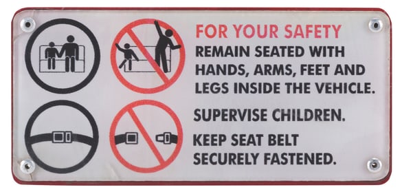 A Disneyland For Your Safety Sign.
