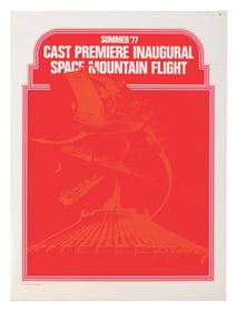 A Disneyland Cast Premiere Space Mountain Folder.