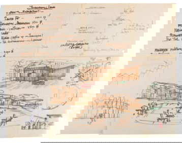 A Set of Early Tomorrowland Concept Drawings and Notes.