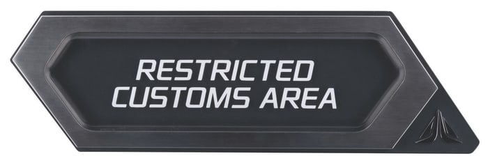 A Star Tours - The Adventures Continue Restricted Sign.