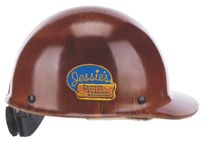 A Jessie’s Critter Carousel & Guardians Imagineering Hard Hat.
