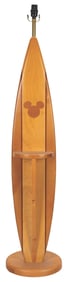 A Paradise Pier Hotel Surfboard Floor Lamp.