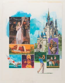 A Walt Disney World Original Brochure Painting.