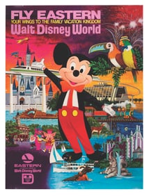 A Walt Disney World and Eastern Airlines Mickey Travel Poster.