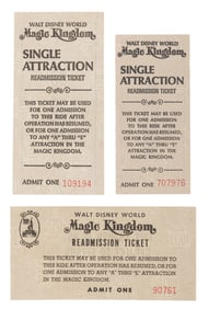 A Collection of Single Attraction Readmission Tickets.