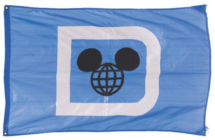A Large Mickey Mouse Walt Disney World Flag.