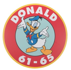 A Walt Disney World Donald Duck Parking Lot Sign.