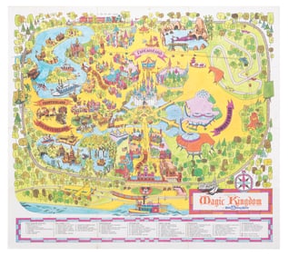 A 1971 Magic Kingdom Souvenir Map.