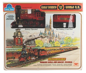 A Walt Disney World Railroad Rechargeable Train Set.