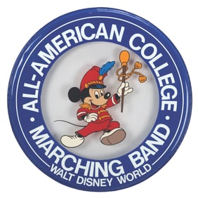 A Walt Disney World All-American College Marching Band Drumhead.