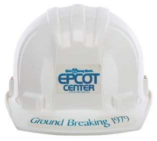 An EPCOT Center Groundbreaking Team Hard Hat.