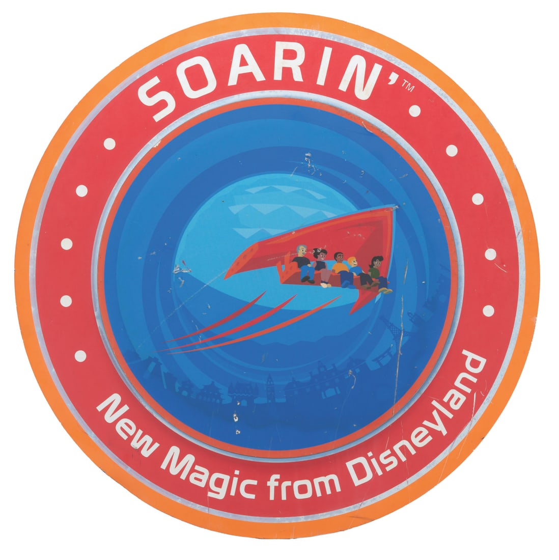 A Walt Disney World Soarin' Lamppost Sign. (1 of 1)