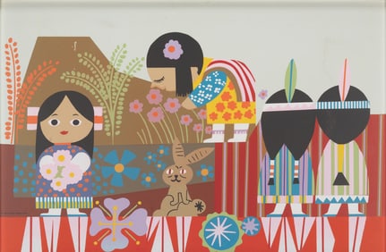 A Mary Blair Contemporary Resort Guest Room Print.