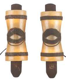 A Pair of Polynesian Village Resort Sconces.