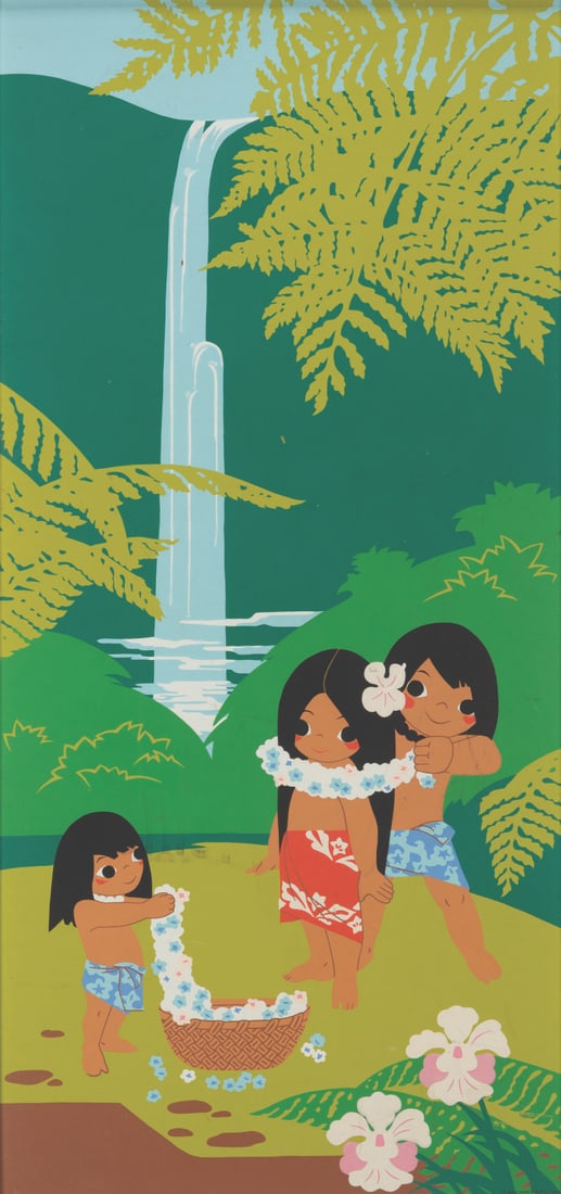 A Mary Blair Polynesian Resort Guest Room Print. (1 of 2)