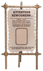 A Wilderness Lodge Whispering Canyon Welcome Sign.