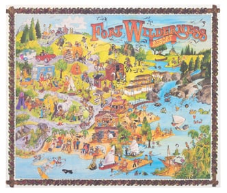 A Fort Wilderness Caricature Map Poster.