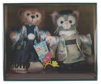 A Tokyo DisneySea Duffy and Friends Plush Doll Set.